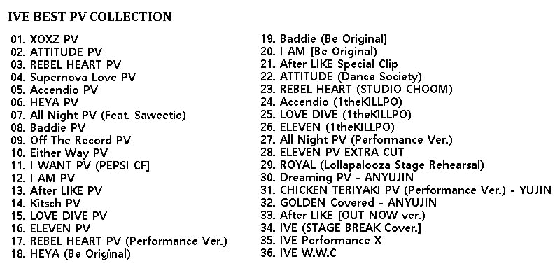 Amazon | K-POP DVD アイブ 2025 BEST PV Collection - XOXZ/ATTITUDE
